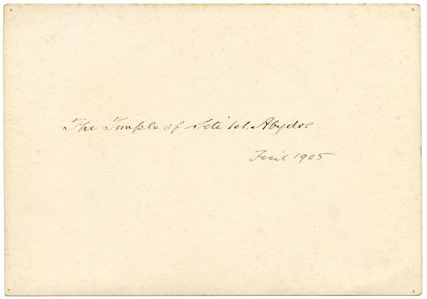 F. Paterson, Tempio di Seti, Abydos, Egitto – Acquerello originale del 1905