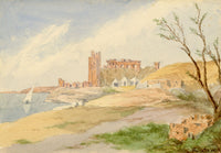 F. Paterson, Temple of Kom Ombo on the Nile, Egypt – 1914 watercolour painting