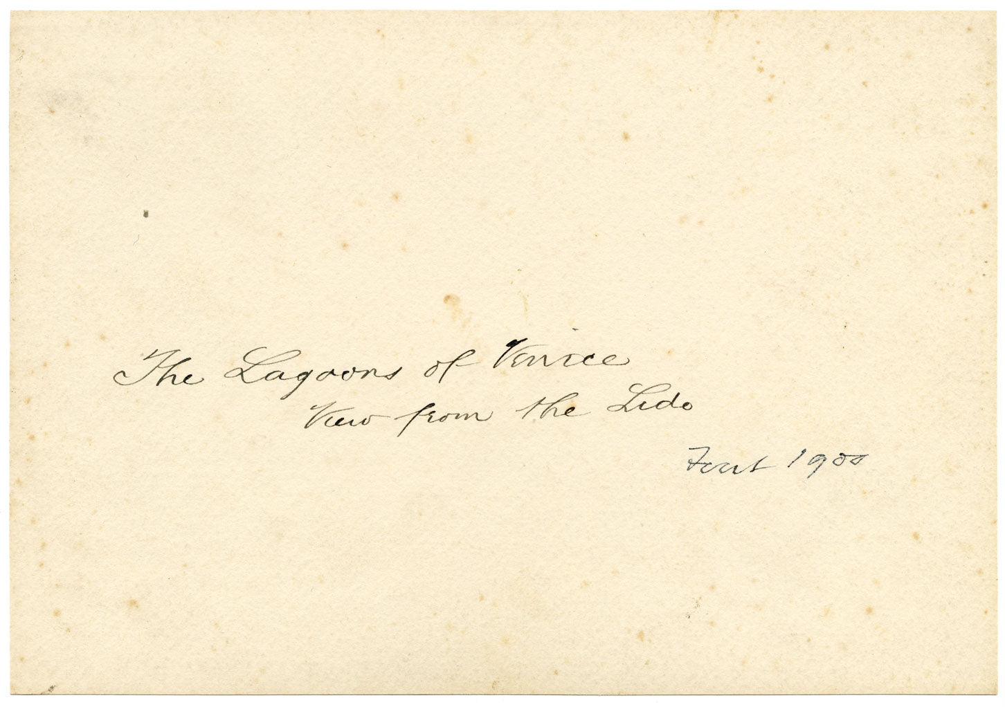 F. Paterson, Laguna de Venecia desde el Lido, Italia – Acuarela de 1900