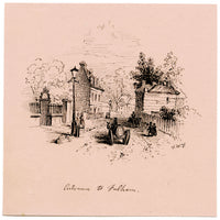 F.W.F., Entrance to Fulham – Original early 19th-century pen & ink drawing