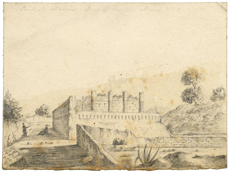 Alfred Swaine Taylor, Tumba de Mamia, Ruinas de Pompeya – Dibujo a grafito de 1829