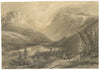 Alfred Swaine Taylor, Alpine Valley – Original c.1929 graphite drawing