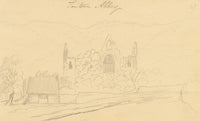 Alfred Swaine Taylor, Tintern Abbey, Wales – Original c.1833 graphite drawing