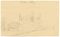 Alfred Swaine Taylor, Tintern Abbey, Wales – Original c.1833 graphite drawing