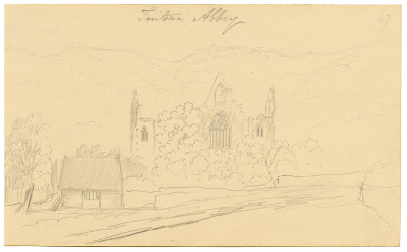 Alfred Swaine Taylor, Tintern Abbey, Wales – Original c.1833 graphite drawing
