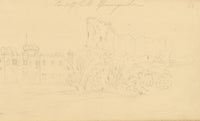 Alfred Swaine Taylor, Cardiff Castle, Wales – Original c.1833 graphite drawing
