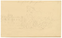 Alfred Swaine Taylor, Cardiff Castle, Wales – Original c.1833 graphite drawing