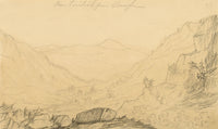 Alfred Swaine Taylor, Ben Vorlich from Glenogle, Scotland – c.1833 drawing