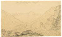 Alfred Swaine Taylor, Ben Vorlich from Glenogle, Scotland – c.1833 drawing