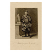 Carl Linnaeus Equipped for His Tour of Lapland – Original c.1805 engraving print