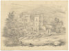 Rural Church In a Landscape – Original mid-19th-century graphite drawing