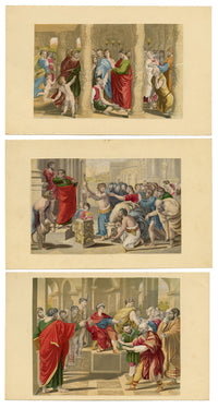 Bradshaw & Blacklock, Set of Three Baxter Prints of Raphael Cartoons c.1855