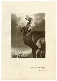 R.J. Blesard, Moses Breaking the Tablets – Original 1835 watercolour painting