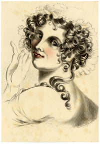 RJ Blesard, Ritratto di Maria Cosway – Disegno originale a gesso del 1832