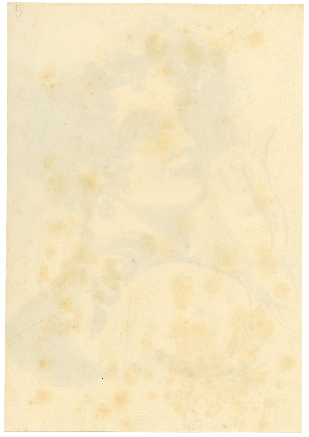 RJ Blesard, Ritratto di Maria Cosway – Disegno originale a gesso del 1832