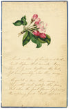 Arabella Prest, Apple Blossom & Poem – Original c.1820 watercolour painting