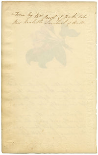 Arabella Prest, Apple Blossom & Poem – Original c.1820 watercolour painting