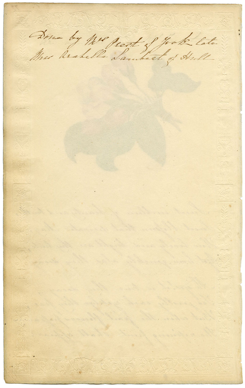 Arabella Prest, Apple Blossom & Poem – Original c.1820 watercolour painting