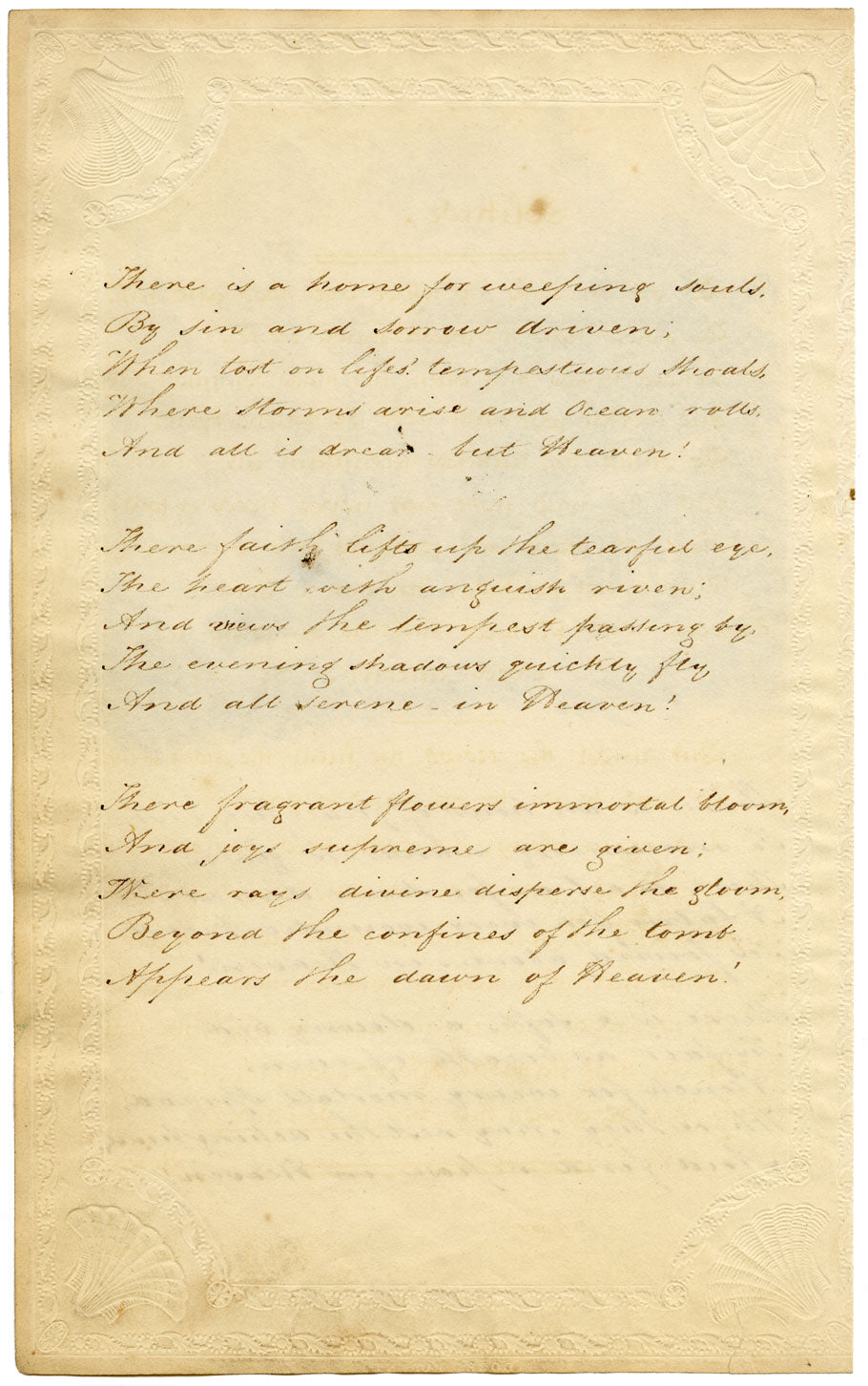 An Hour of Peaceful Rest – Original c.1820 graphite drawing