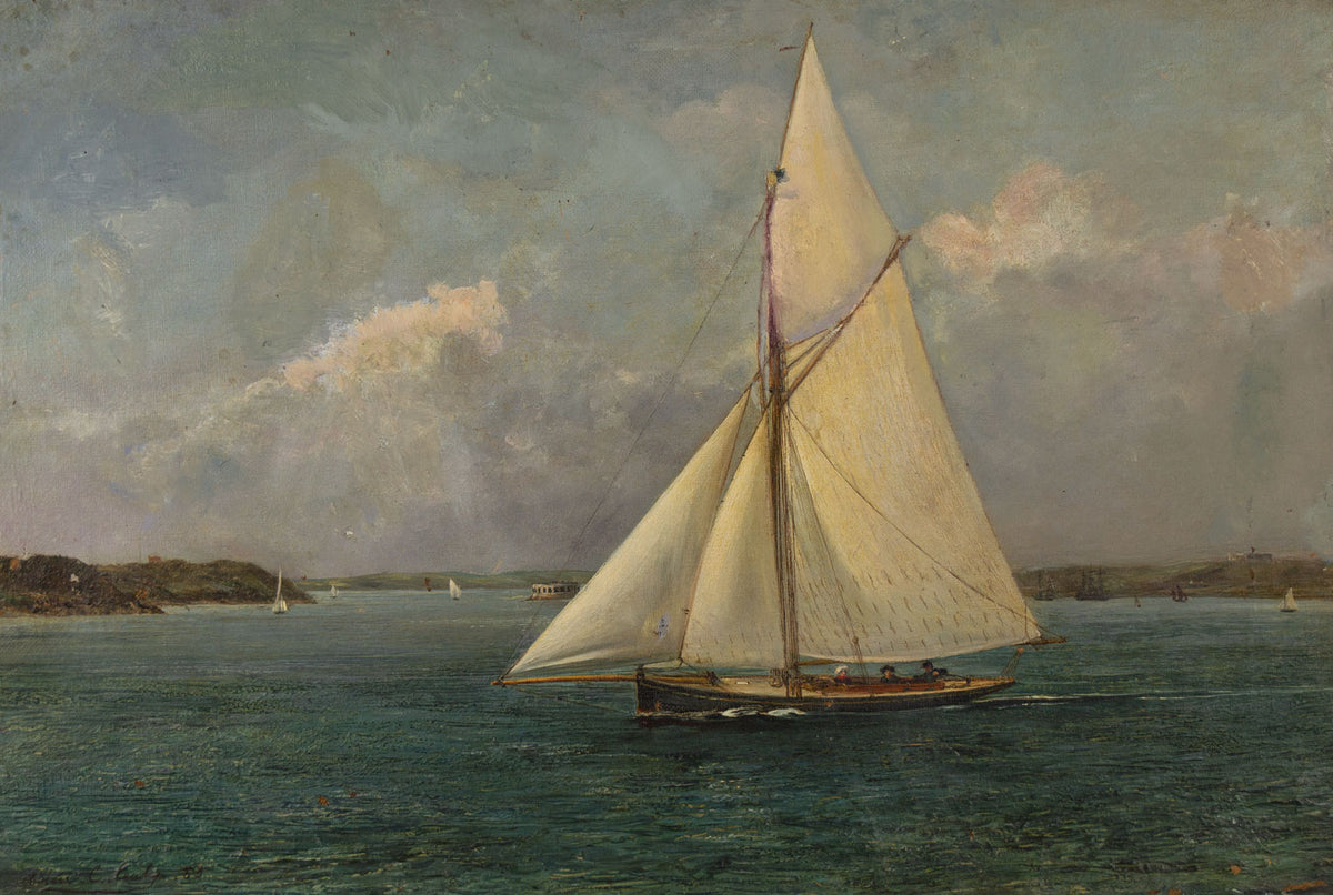 Allen Culpepper Sealy, Cutter, Milford Haven, Pembrokeshire – 1883 oil painting