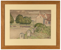 James Walker Tucker, Boundary Stones – Original c.1930s watercolour painting