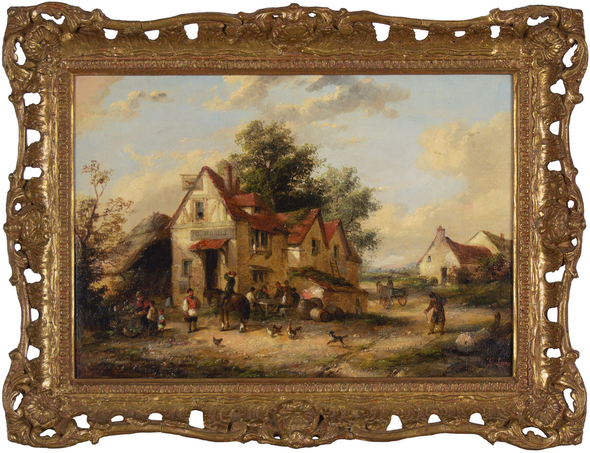 Georgina Lara, The Wayside Inn – Original 1862 oil painting