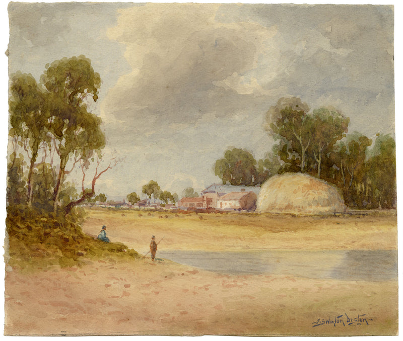 James Swinton Diston, Paesaggio australiano – acquerello di inizio XX secolo