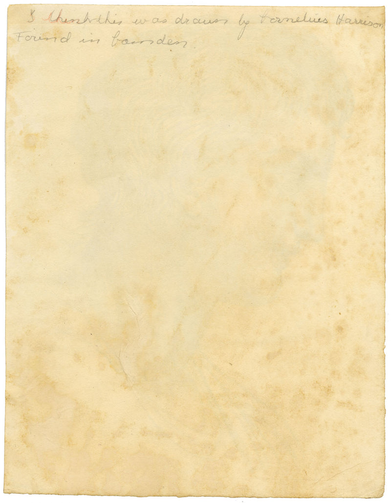 Cornelius Harrison, Ritratto di profilo – Disegno originale a grafite del 1826 circa