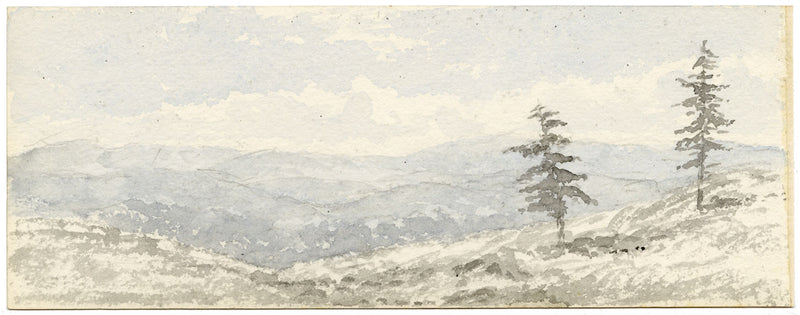 Emily Bruce, Blackmoor Vicarage from Garden, Hampshire – 1889 watercolour