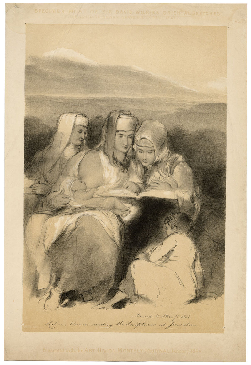 After Sir David Wilkie RA, Hebrew Women Reading the Scriptures – 1844 lithograph