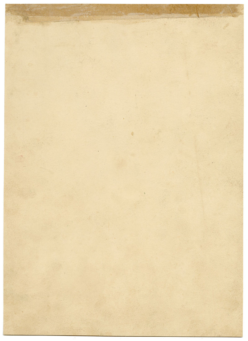 Bocciolo di rosa rosa – Dipinto ad acquerello originale di metà XIX secolo