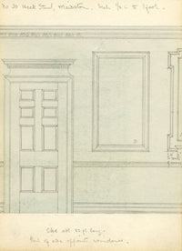 Philip J. Marvin, Architectural Panelling Elevation, Maidstone –1877 watercolour