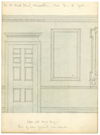 Philip J. Marvin, Architectural Panelling Elevation, Maidstone –1877 watercolour