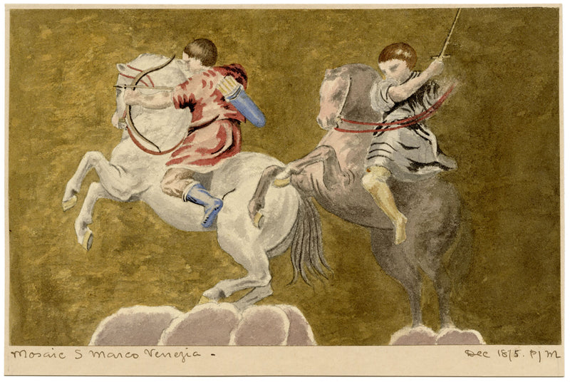 Philip J. Marvin, Mosaic, Basilica di San Marco, Venice – 1875 watercolour