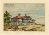 Philip J. Marvin, Arts &amp; Crafts House Design, Isola di Wight – acquerello del 1880 circa