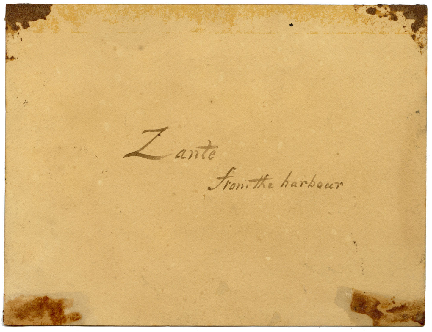 Posiblemente James Holland OWS, Zante desde el puerto, Grecia – acuarela de la década de 1830