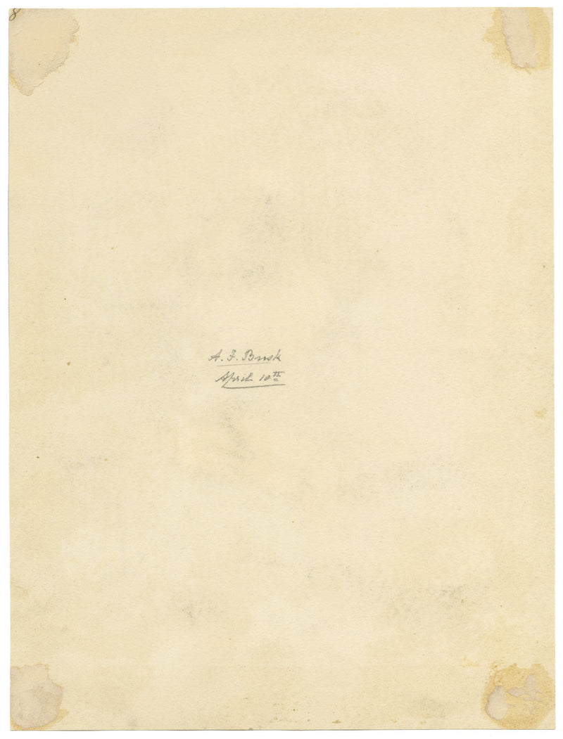 A.F. Busk, Dutch Interior with Grandmother & Girl – 1870s watercolour painting