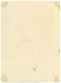 A.F. Busk, Girl on Stepping Stones – Original 1876 watercolour painting