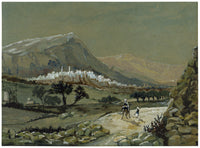El valle de Siquem, Levante meridional: pintura al gouache de principios del siglo XX