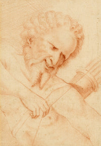 Satyr Archer – Original 17th-century red chalk old master drawing