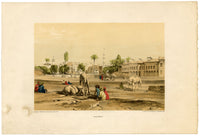 View of a Palace of Shereef Bey, Cairo after JC Bourne–C19th hand-coloured print