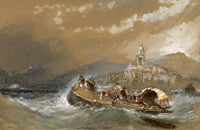 Clarkson Frederick Stanfield RA RBA, Off Fuenterrabia, Spain –c.1851 watercolour