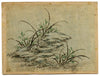 Japanese Orchid Grass & Rock – Meiji period late 19th-century painting on silk