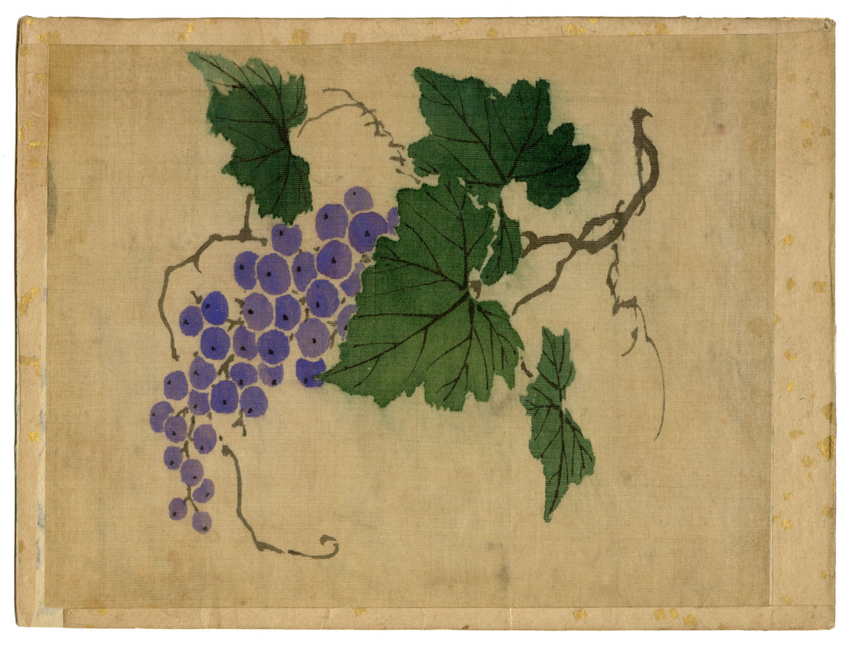 Vite giapponese – dipinto su seta di fine XIX secolo del periodo Meiji