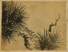 Japanese Pine Branch – Meiji period late 19th-century painting on silk