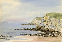 Rosa E. Neumann, HMS Rodney off Ventnor, Isle of Wight – 1894 watercolour