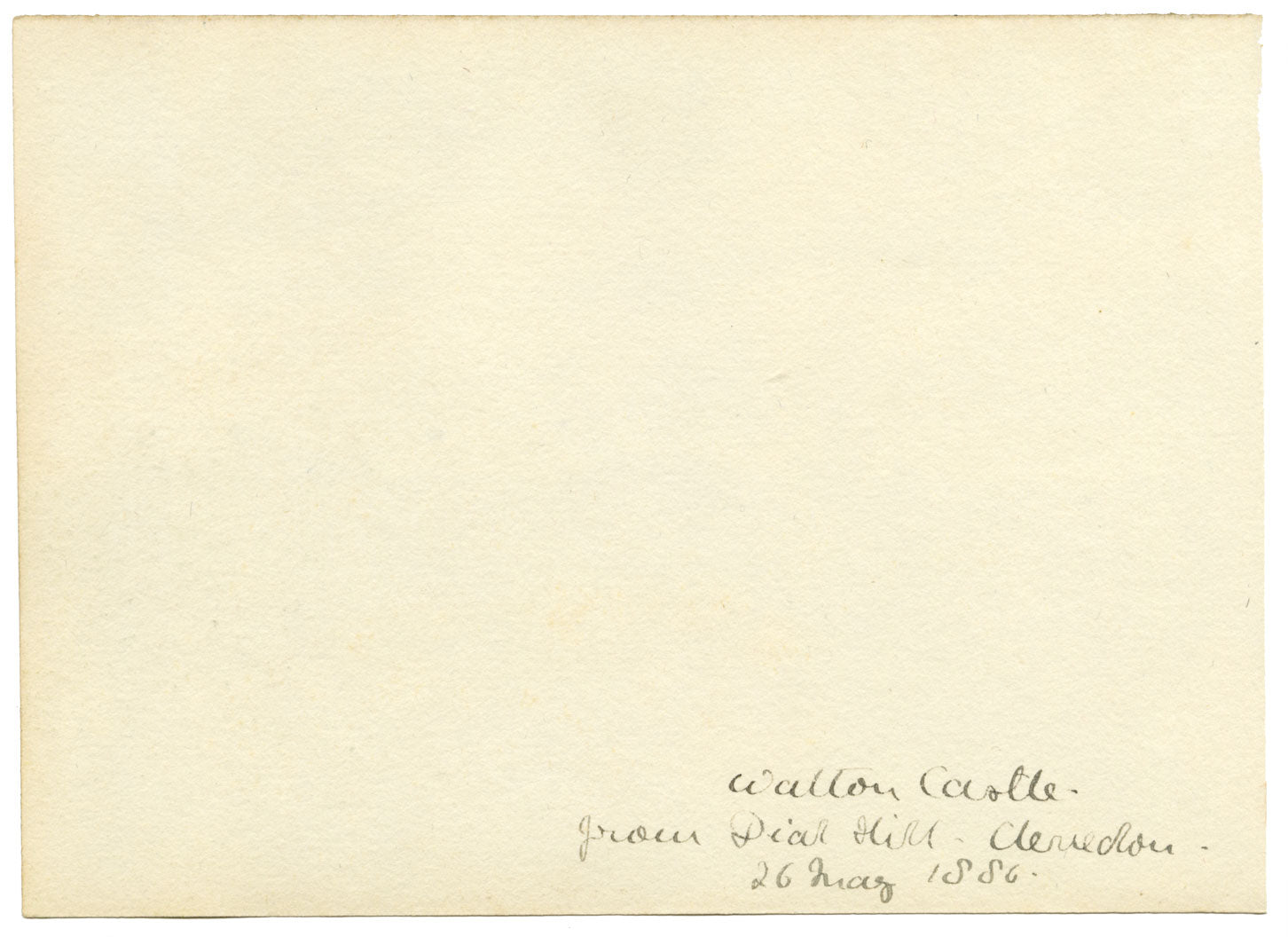 Rosa E. Neumann, Castello di Walton da Dial Hill, Clevedon – acquerello del 1886