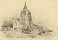 St Marys Parish Church, Dover – Original 1835 graphite drawing