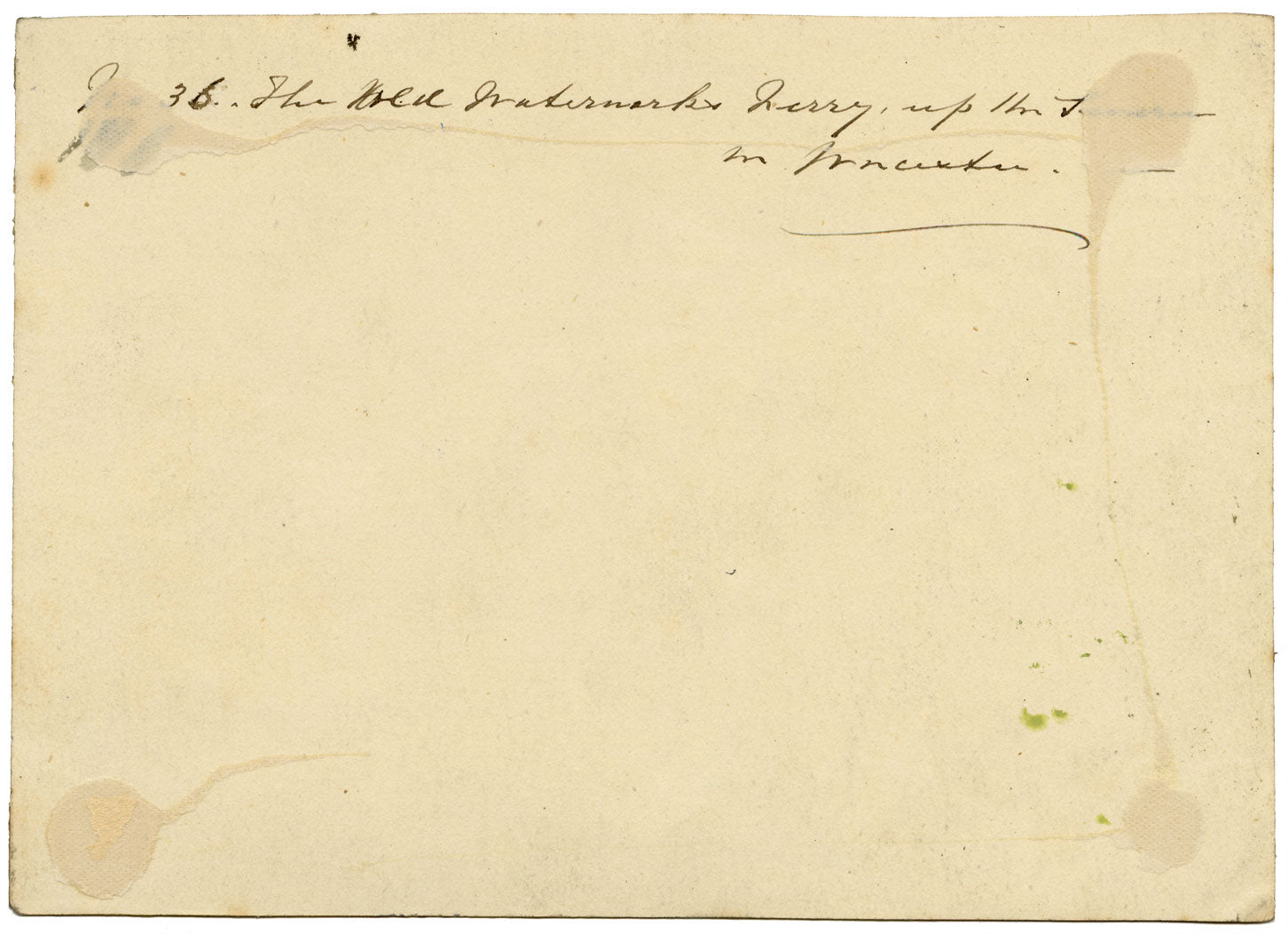 J.W. Bradley, Watermarks Ferry, Severn, Worcester –early C19th gouache painting