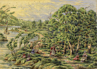 J.W. Bradley, Down the Severn below Worcester – early C19th gouache painting